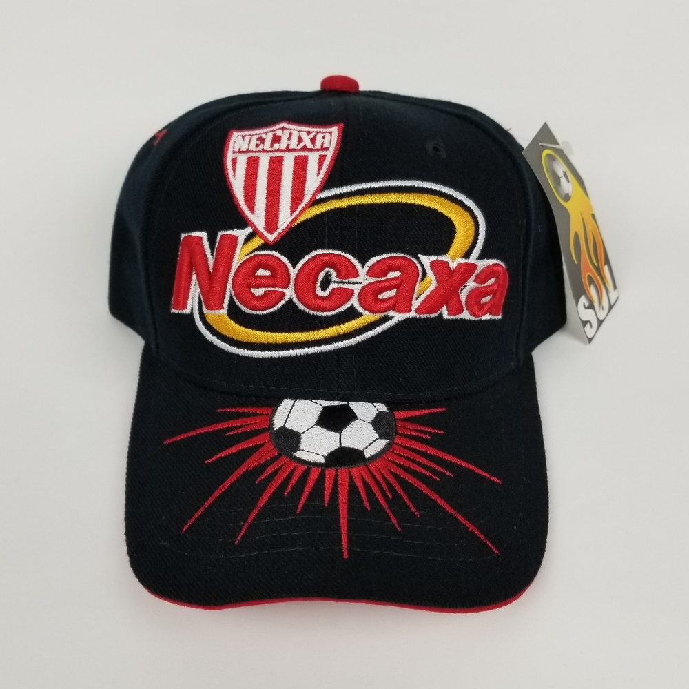 Necaxa Rayos Soccer Hat SOL Black Cap Liga MX